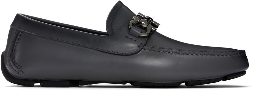 Tenisice i cipele FERRAGAMO Salvatore Ferragamo Gancini Ornament Driver Loafers Siva | 778797