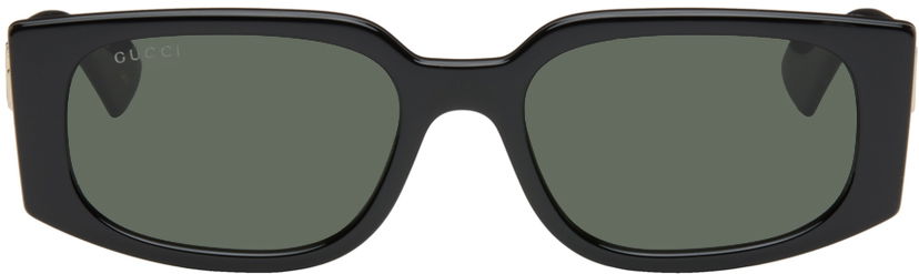 Odjeća Gucci Gucci Black Rectangular Sunglasses Zelena | GG1534S