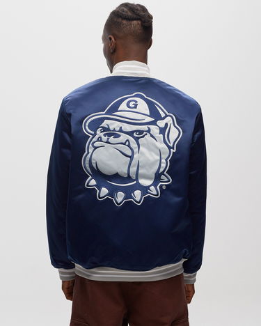 Bomber jakna Mitchell & Ness NFL Heavyweight Satin Jacket Georgetown University Tamnoplava | OJBF3413-GTWYYPPPNAVY, 1