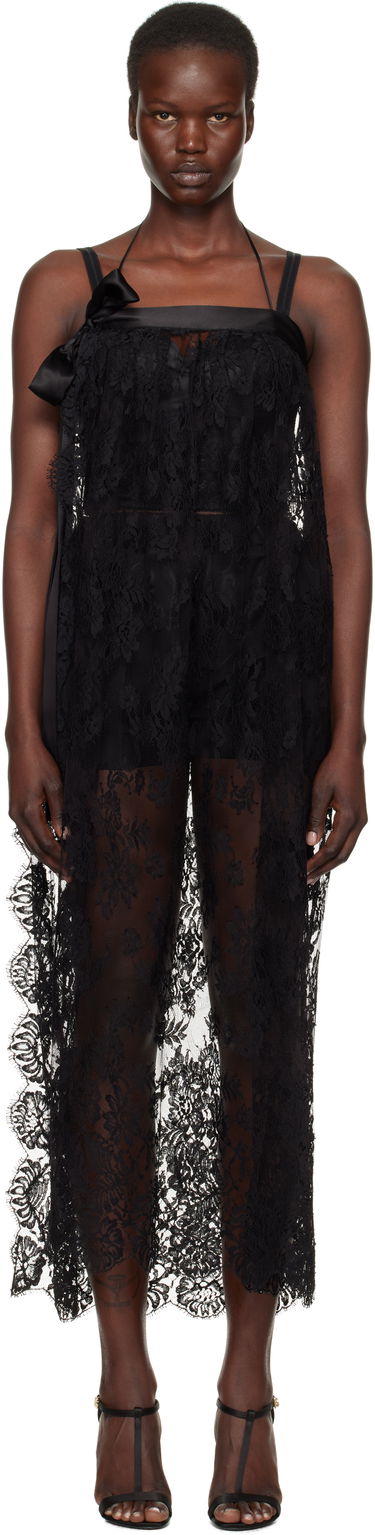 Haljina Dolce & Gabbana Dolce&Gabbana Chantilly Lace Midi Dress Crna | F6JRQT ILMA8, 0