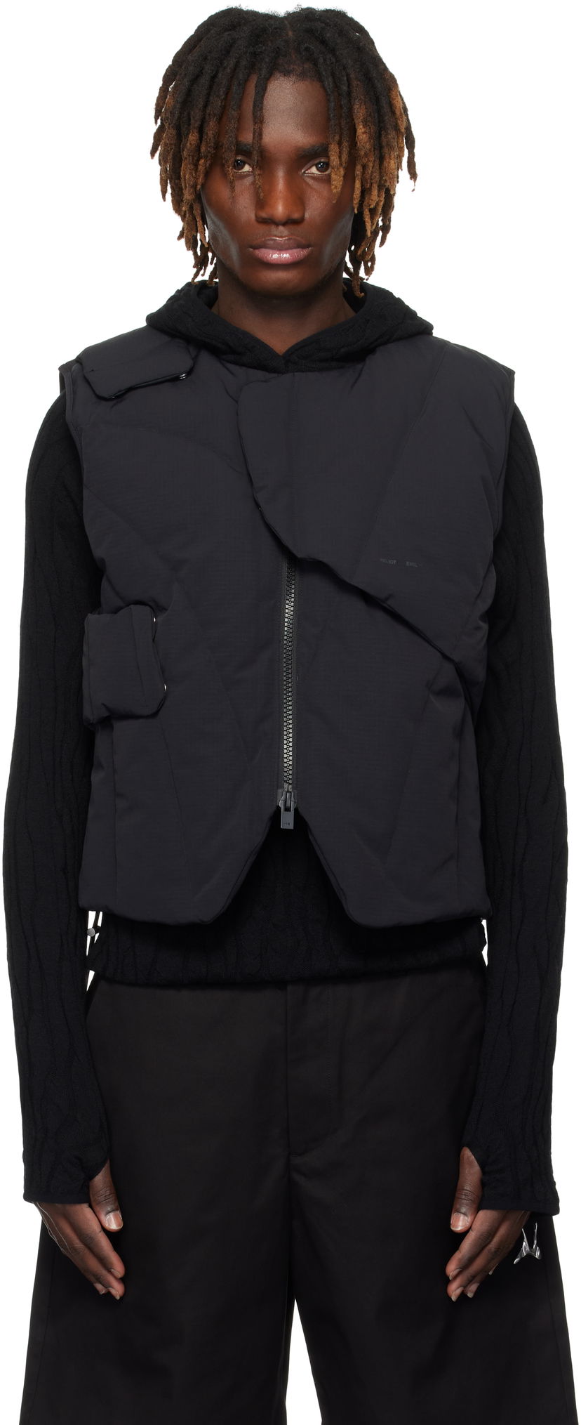 Prsluk HELIOT EMIL HELIOT EMIL Layered Down Vest Crna | PRESS25_M_03_003_BLK01_CO