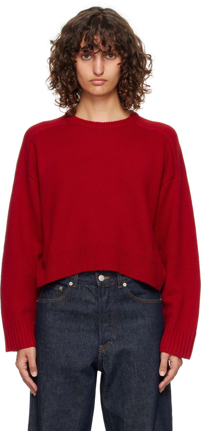 Džemper Loulou de Saison Loulou de Saison Bruzzi LDS Boxy Cashmere Sweater Crvena | BRUZZI LDS