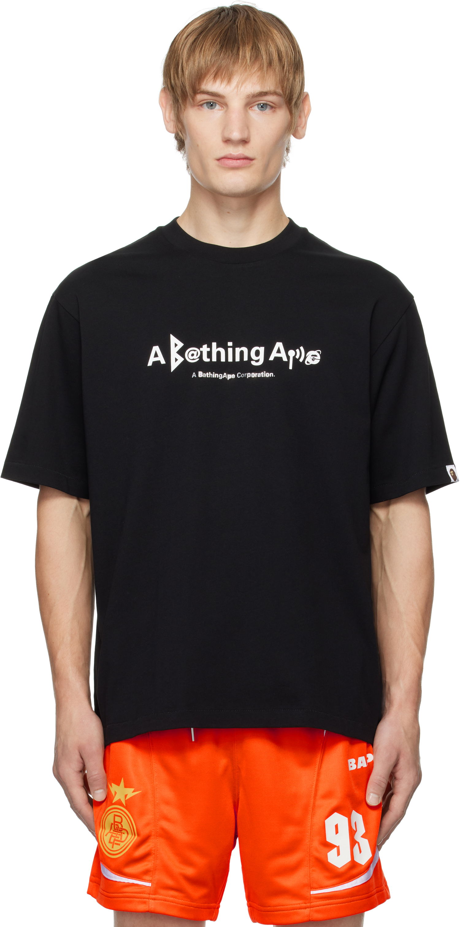 Majica kratkih rukava BAPE Symbol Logo Black T-Shirt Crna | 001TEK801310M, 0