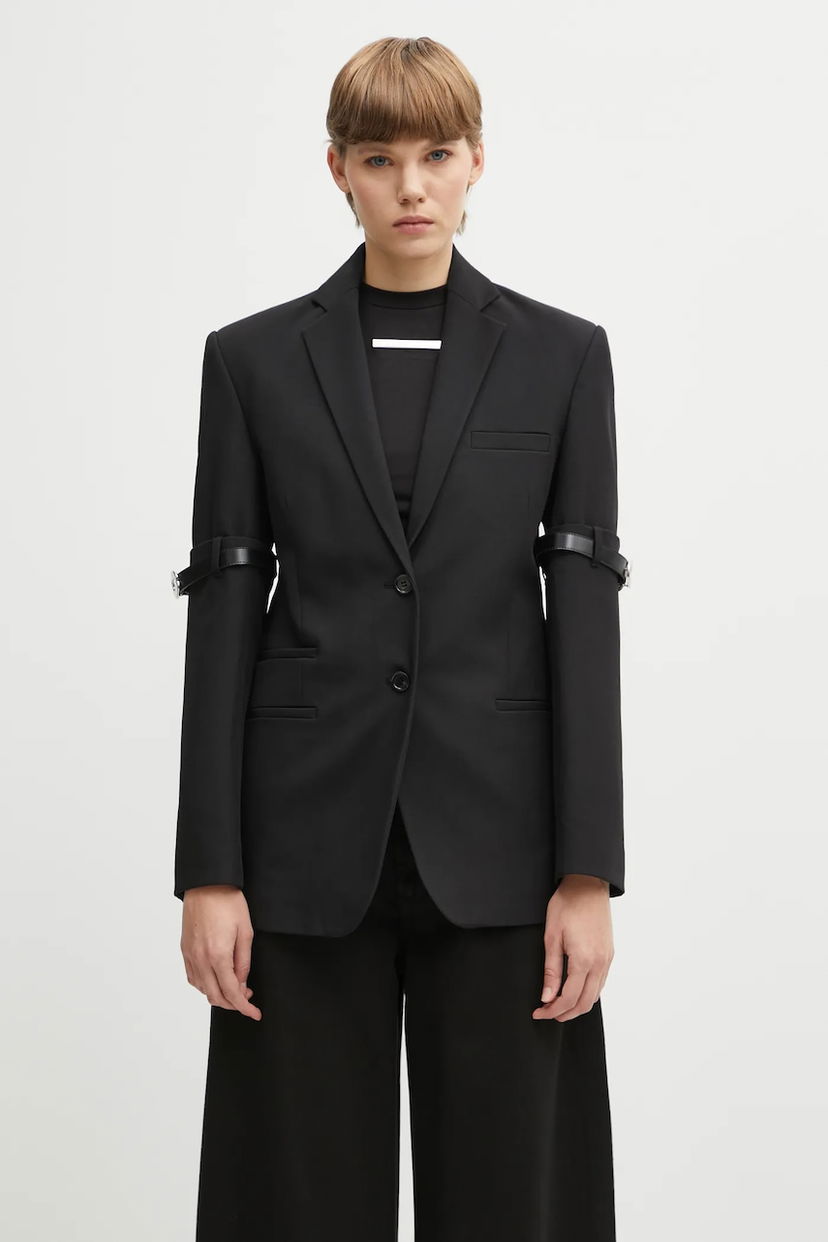 Jakna Coperni Coperni Logo Belted Blazer Crna | COPV37F3004