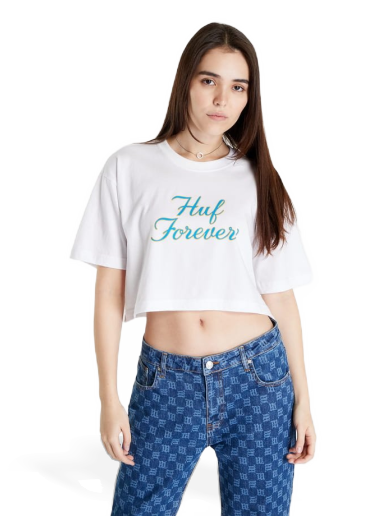 Crop top HUF Forever Crop Tee Bijela | WTS0048 WHITE