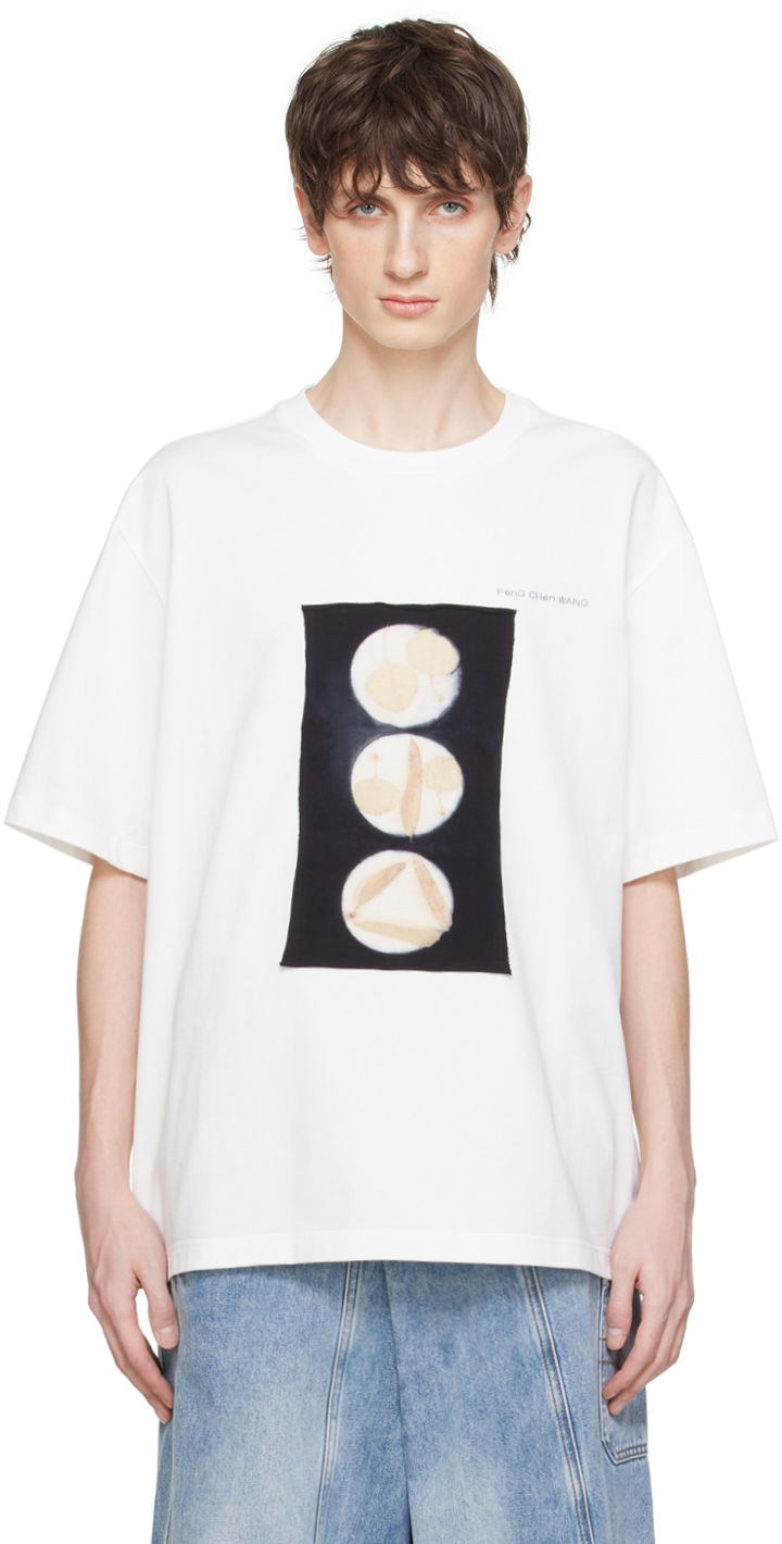 Majica kratkih rukava Feng Chen Wang Feng Chen Wang Patch T-Shirt Bijela | FMS17TS08W