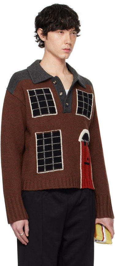Džemper JW Anderson JW Anderson House Intarsia Polo Sweater Višebojno | KW1347-YN0413, 4