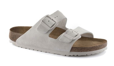 Tenisice i cipele Birkenstock Arizona Soft Footbed Suede Leather Narrow Fit Bijela | 1024516, 1