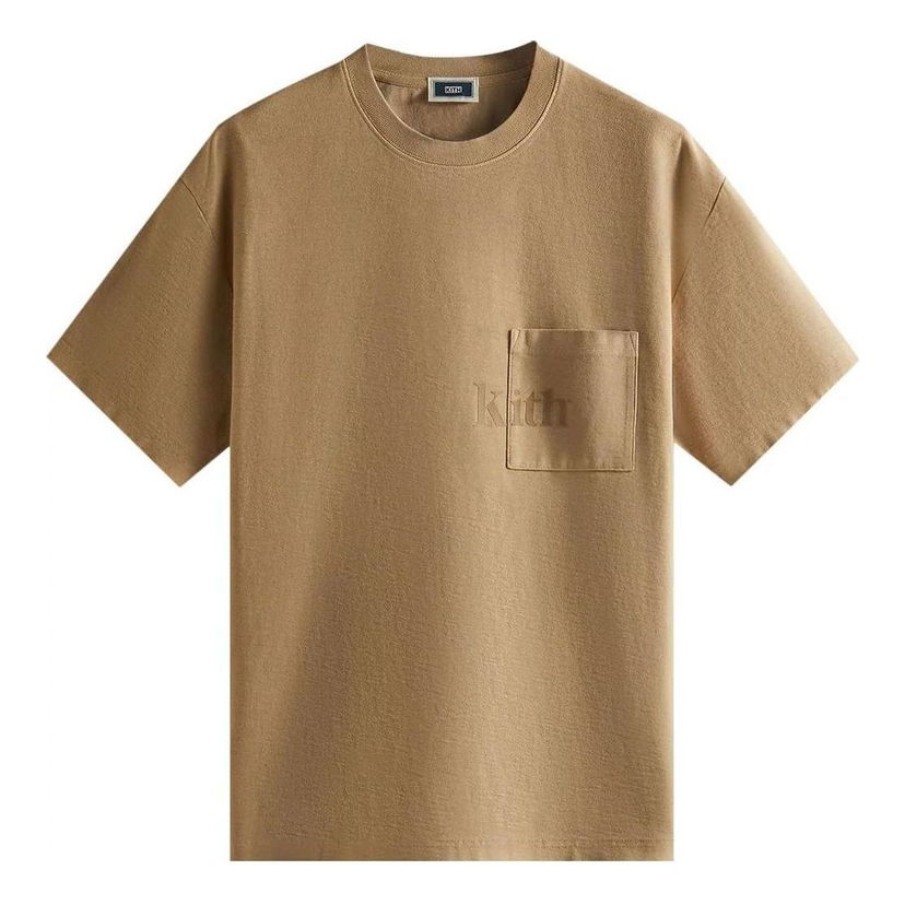 Majica kratkih rukava KITH Quinn Pocket T-Shirt Smeđa | KHM030945-218