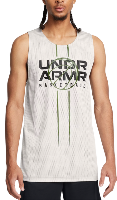 Majica bez rukava Under Armour Reversible Basketball Jersey Bijela | 1387088-114, 0