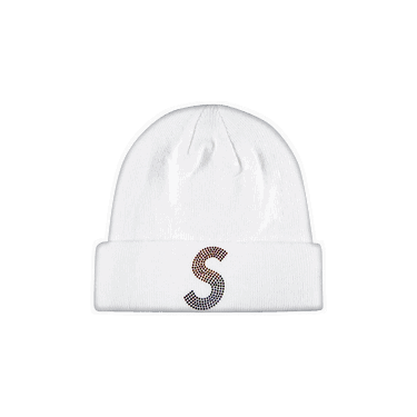 Kapica Supreme New Era x Swarovski S Logo Beanie Bijela | SS21BN5 WHITE, 0