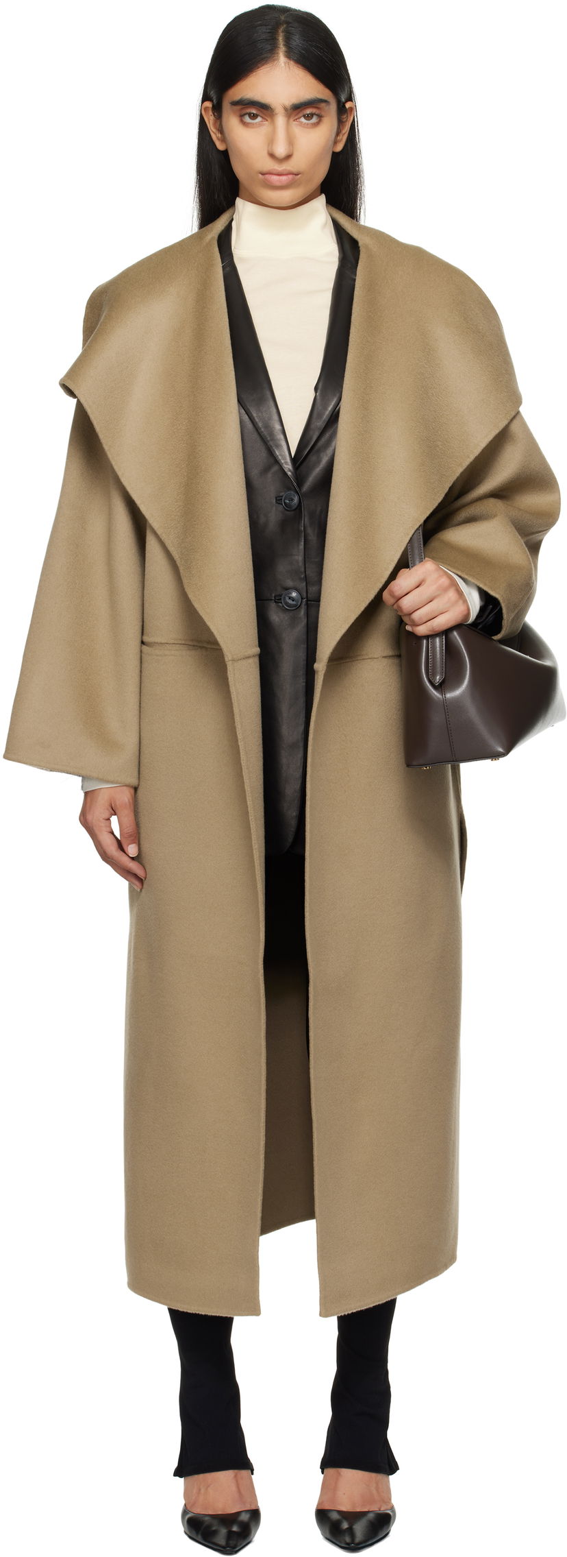 Kaputi TOTEME TOTEME Signature Wool Cashmere Overcoat Bež | 234-WRO885-FB0049