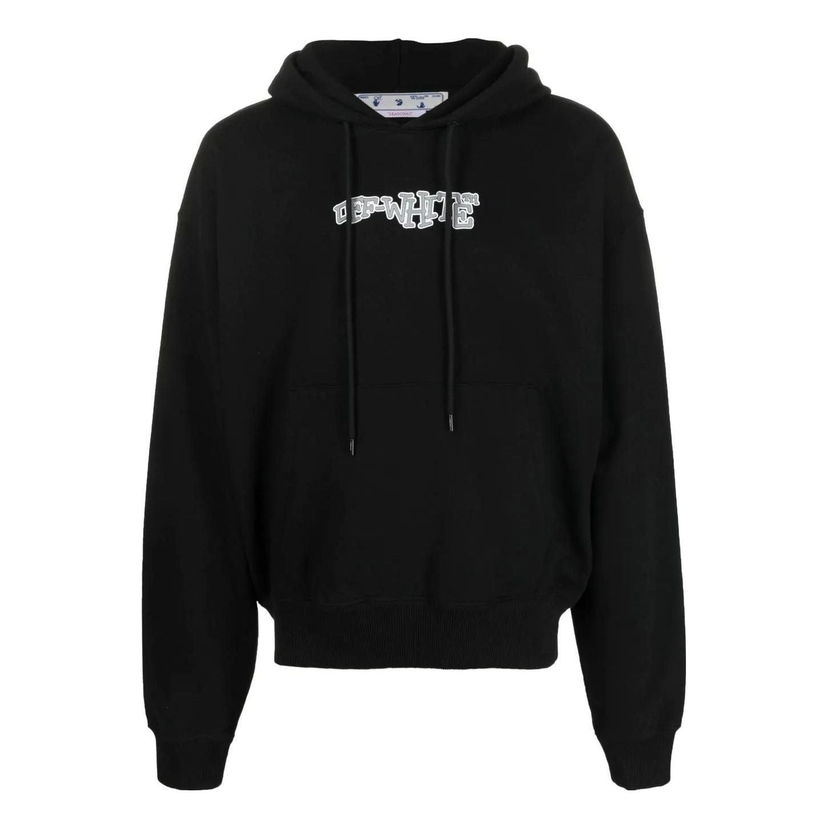 Dukserice Off-White Off-White Logo-Print Hoodie Crna | OMBB037F22FLE0051001
