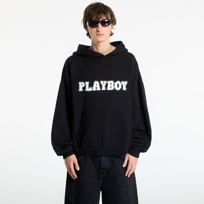 Dukserice Footshop Playboy x FTSHP Sweater Hoodie UNISEX Black Crna | FTSHP_516