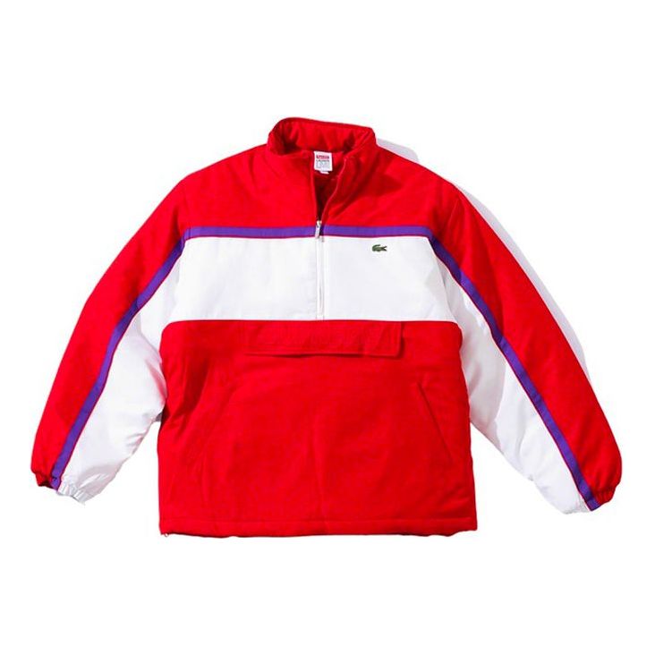 Vjetrovka Supreme Lacoste Half Zip Pullover Crvena | SUP-FW19-545