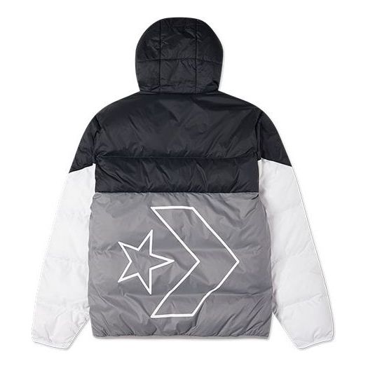 Pernata jakna Converse Hooded Down Jacket Siva | 10023695-A02