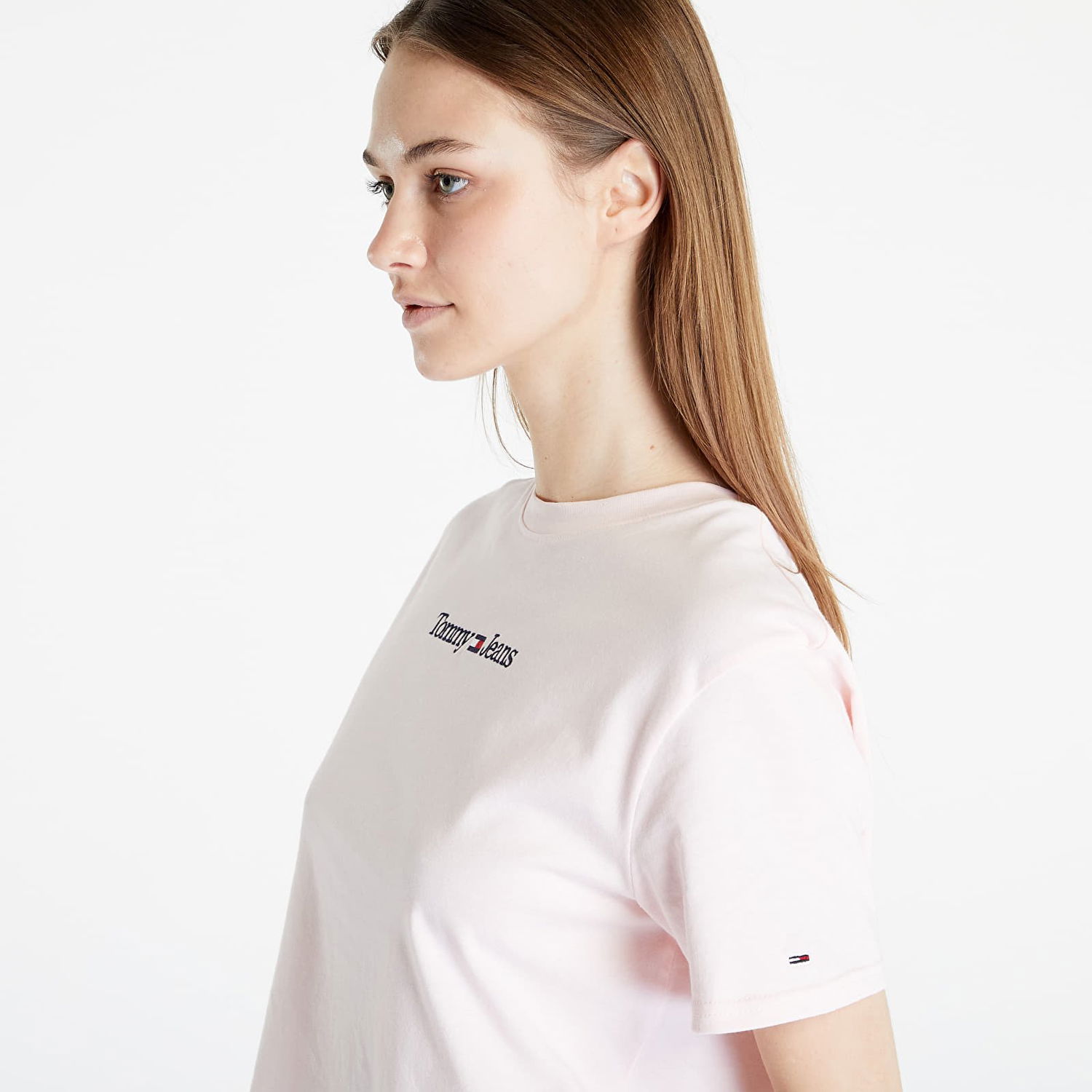 Majica kratkih rukava Tommy Hilfiger Serif Linear T-Shirt Pink Ružičasta | DW0DW15049 TJ9, 1