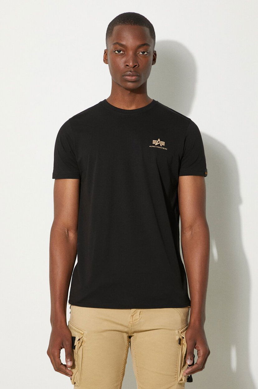 Majica kratkih rukava Alpha Industries T-Shirt With Print Crna | 128507CP.380