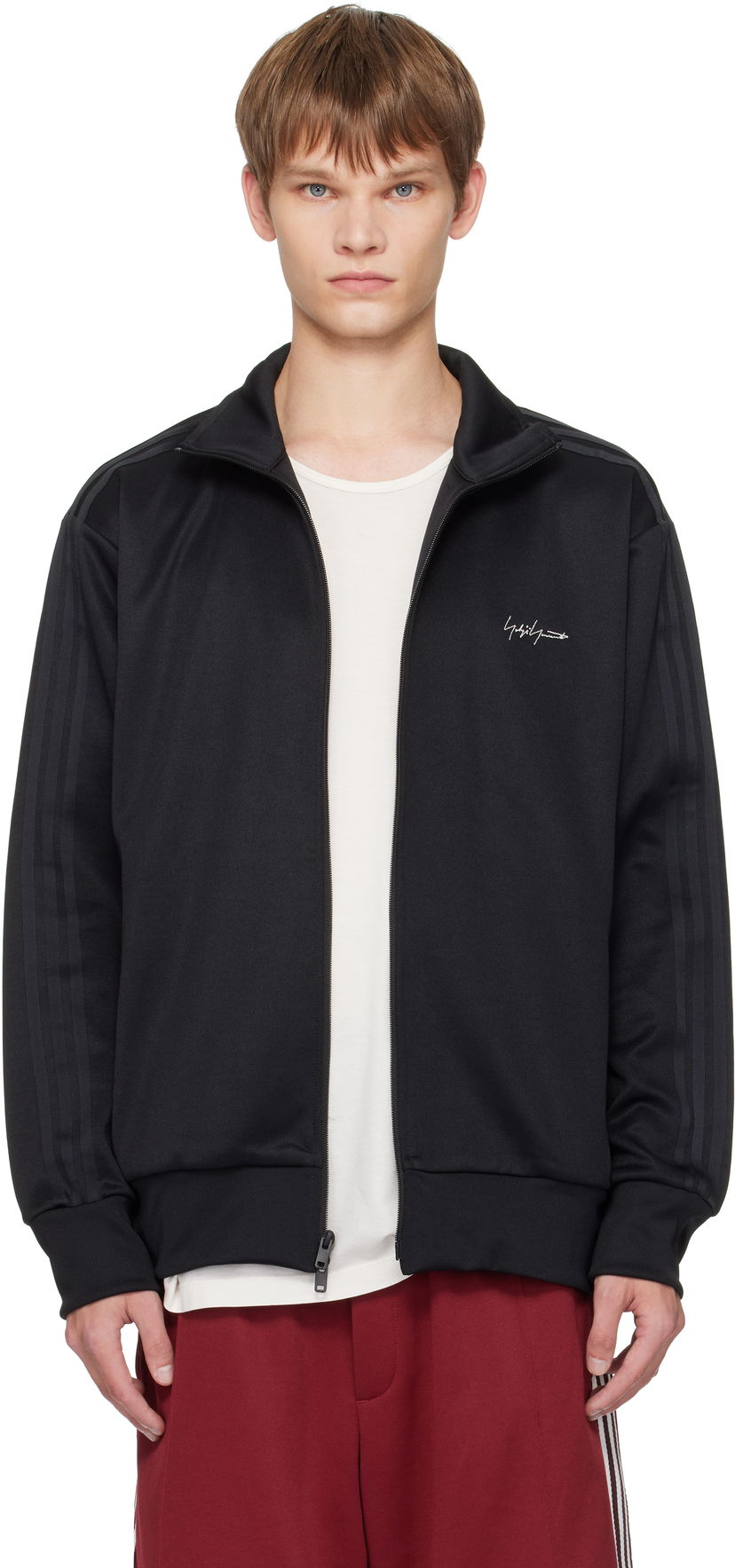 Jakna Yohji Yamamoto Y-3 Yohji Yamamoto Kuro Track Jacket Crna | KA9657