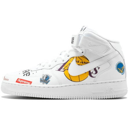 Tenisice i cipele Nike Supreme x Air Force 1 NBA "White" Bijela | AQ8017-100-40, 0