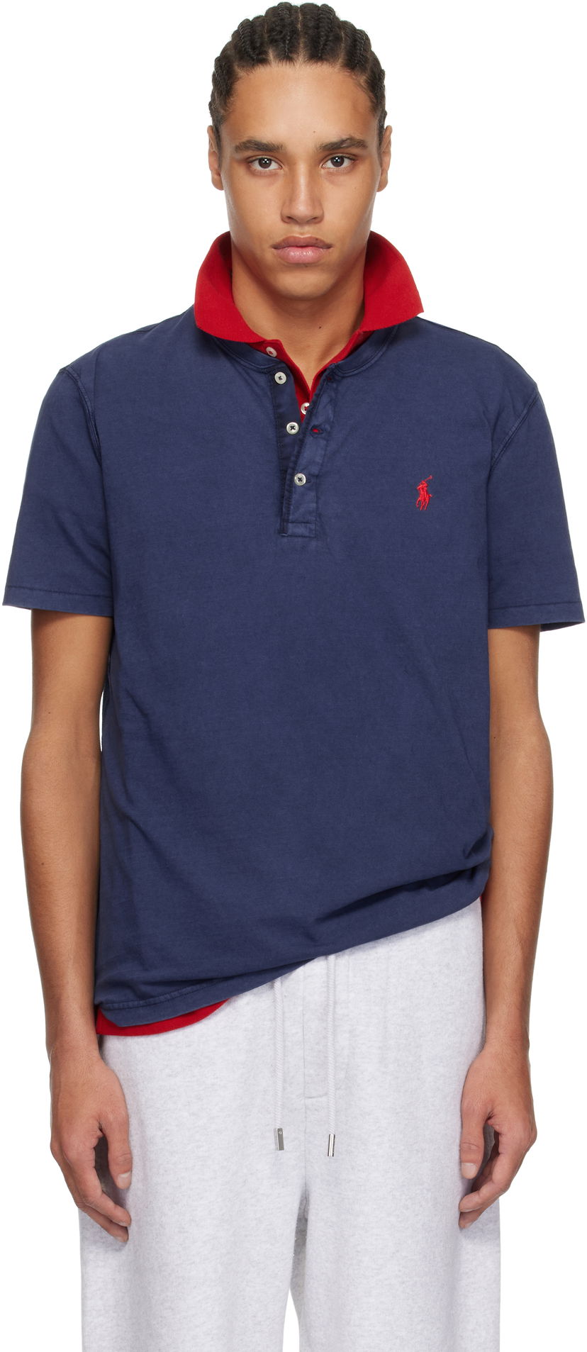 Polo majica Polo by Ralph Lauren Polo Ralph Lauren Slub Jersey Henley Plava | 710964485003
