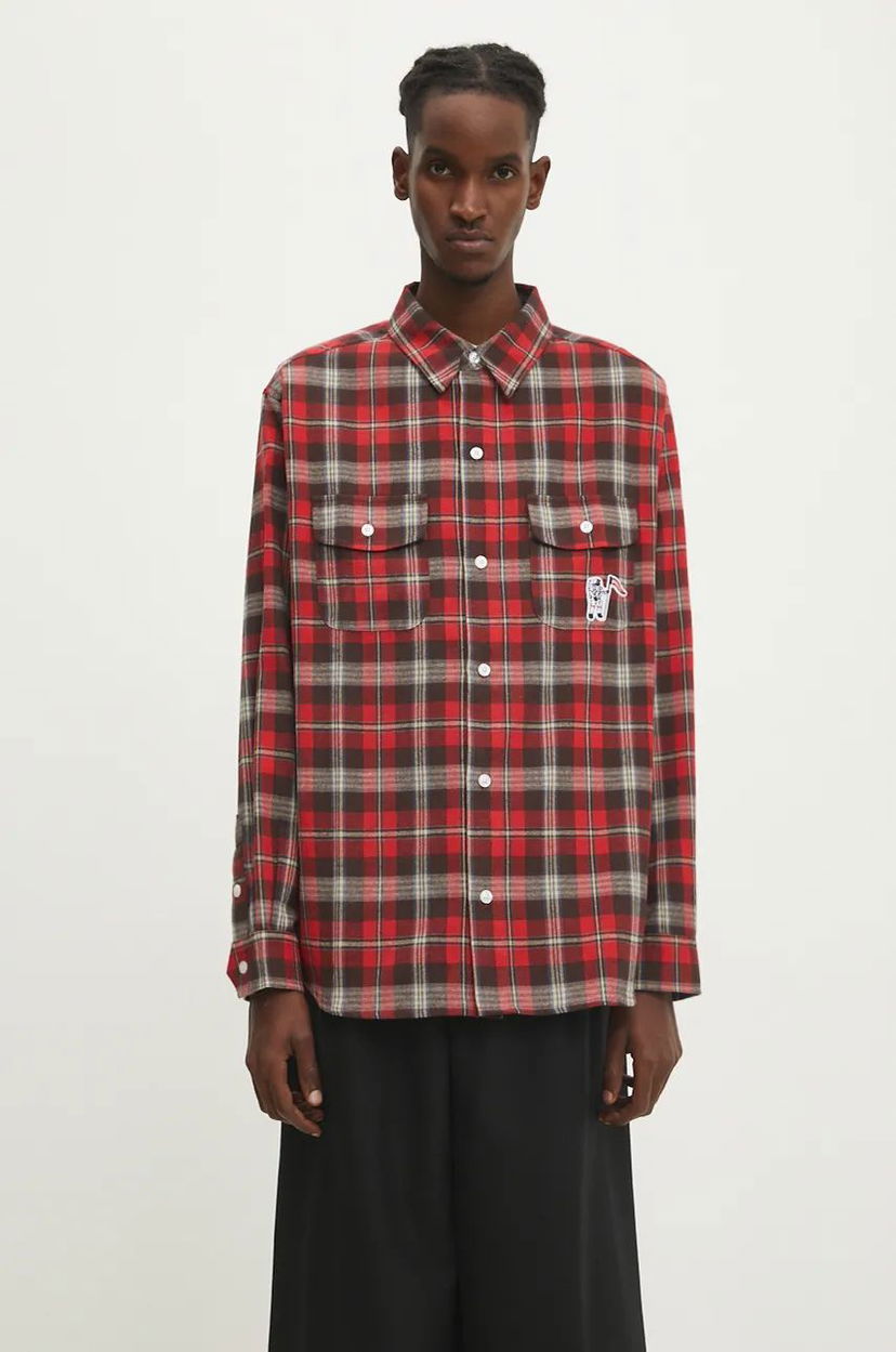 Košulja BILLIONAIRE BOYS CLUB Longsleeve Check Shirt Crvena | B24322