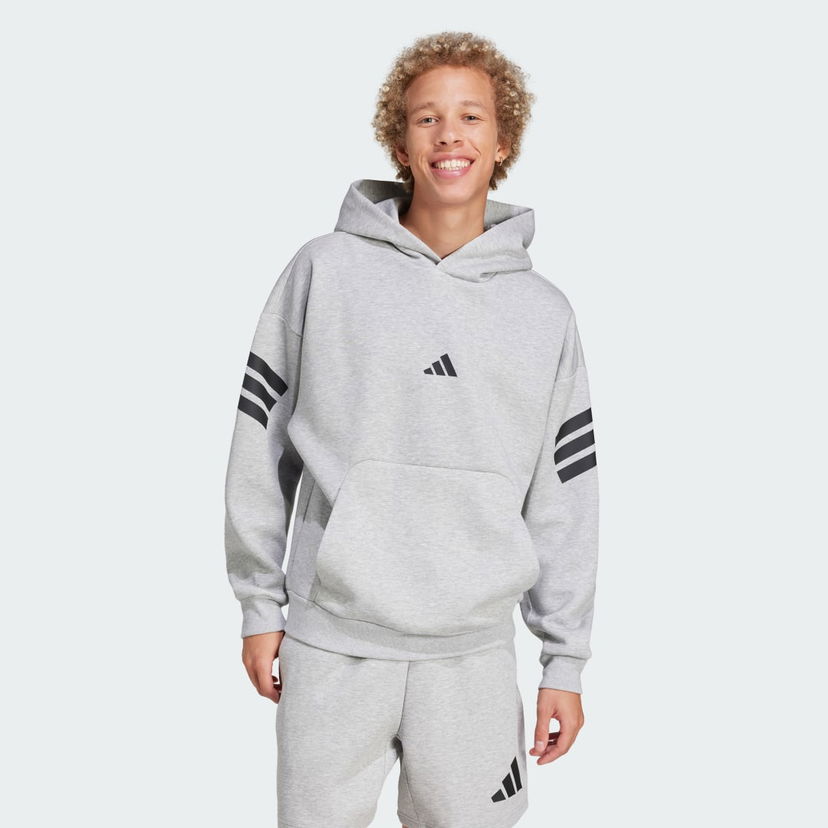 Dukserice adidas Performance Future Icons 3-Stripes Hoodie With Drawstring Siva | JD4847