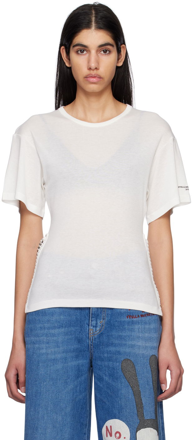 Majica kratkih rukava Stella McCartney Stella McCartney Chain T-Shirt Bijela | 6J01043SPX03