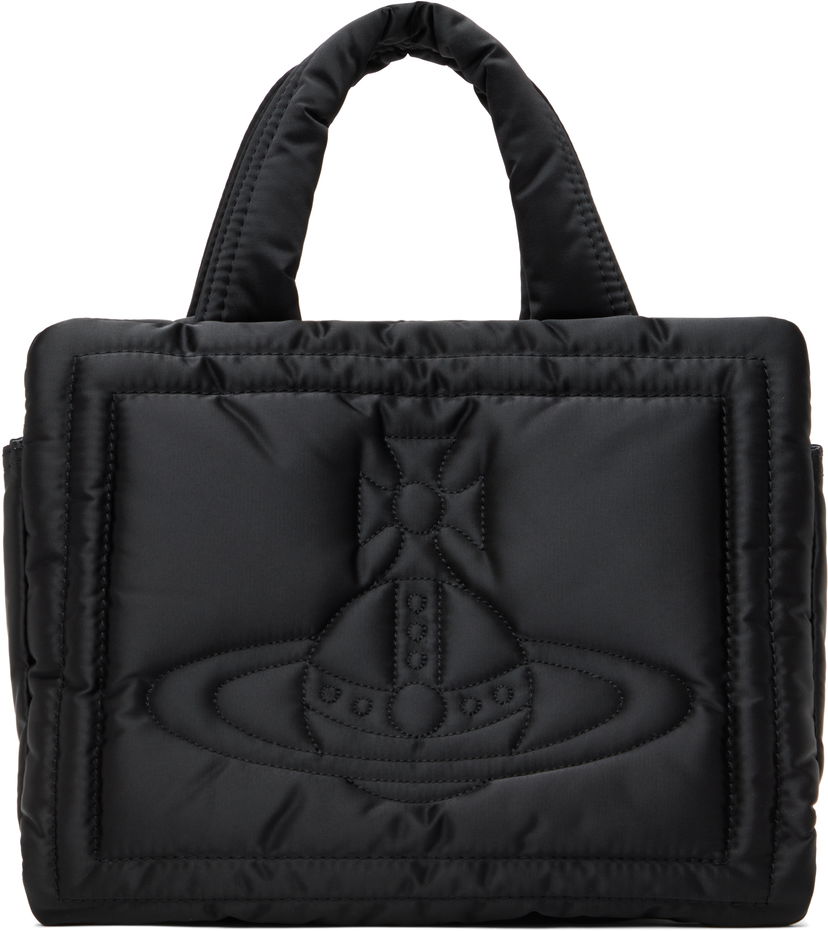 Tote bag Vivienne Westwood Small Quilted Orb Tote Bag Crna | 4D030003U-W011M-