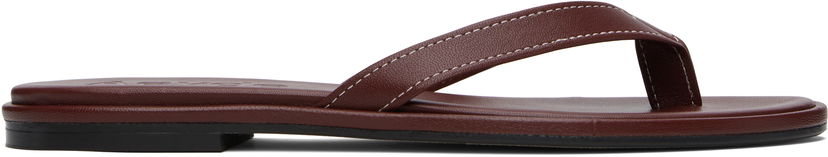Dodaci Aeyde Aeyde Melody Leather Toe-Post Flip-Flops Smeđa | A11-FS-FDMR08FL191-SS25-955-007