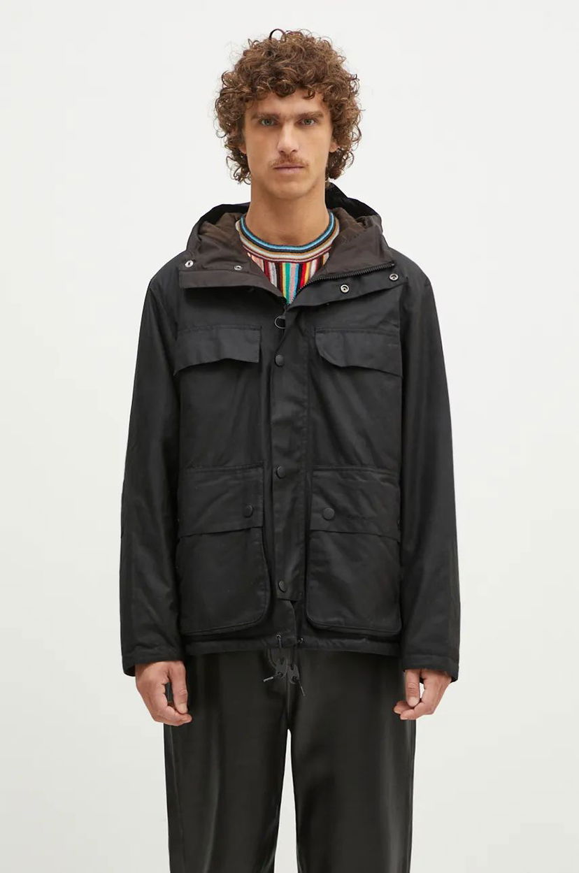 Parka Barbour Durham Wax Jacket Crna | MWX2332
