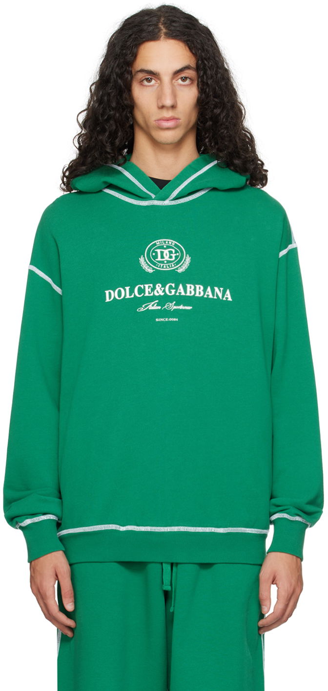 Dukserice Dolce & Gabbana Designer Logo Hoodie Zelena | G9BDXZG7NON