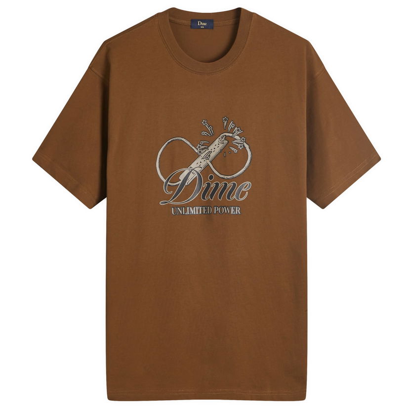 Majica kratkih rukava Dime Cursive Power T-Shirt Smeđa | DIMEFA2436BRW