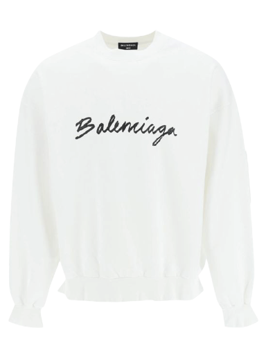 Dukserice Balenciaga Crewneck Bijela | 697869 TMVB5 9040
