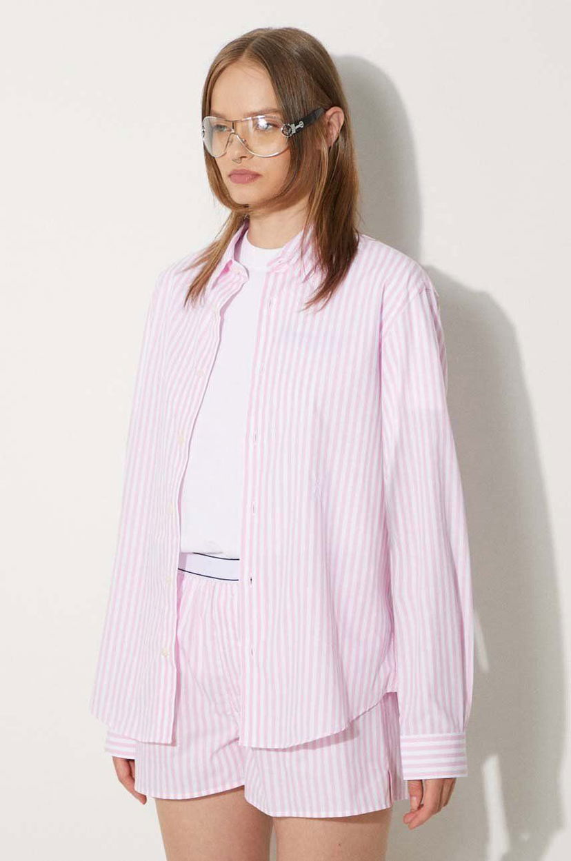 Košulja Sporty & Rich Striped Relaxed Shirt Ružičasta | SI001S402SP
