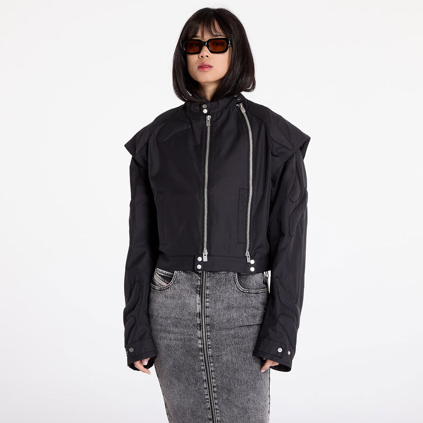 Bomber jakna HELIOT EMIL Molded Biker Jacket Crna | HE_W_02_105_BLK01