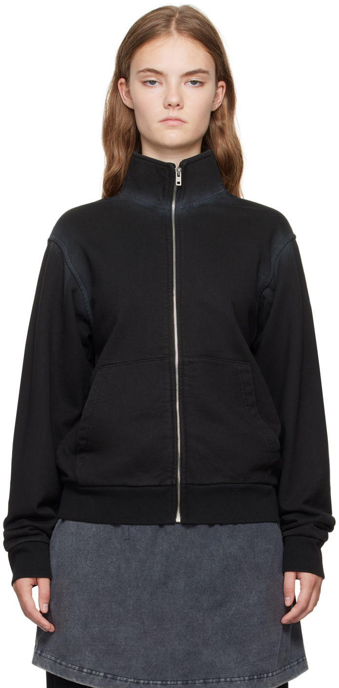 Dukserice We11done Embroidered-Logo Track Jacket Crna | WD-TJ2-24-815-U-BK