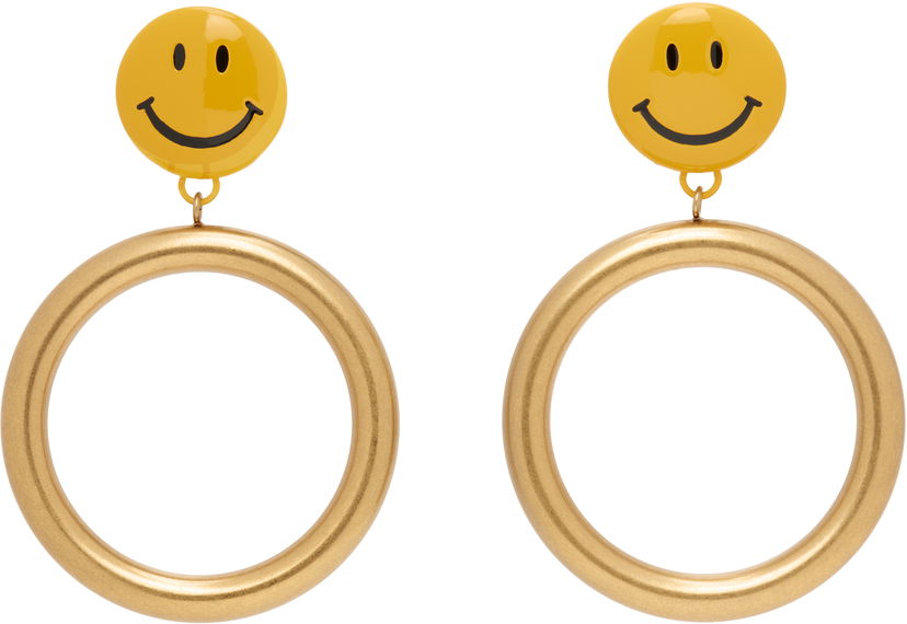 Naušnice Moschino Moschino Smiley Face Drop Earrings Žuta | 25171A913784091607