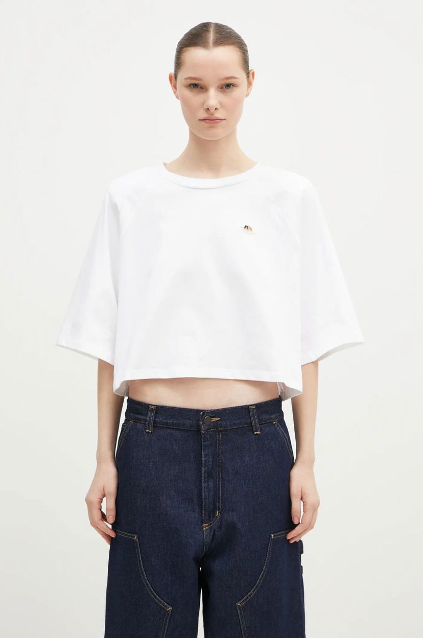 Crop top Fiorucci Angel Cropped T-Shirt Bijela | W01FPTSH106CJ01WH01