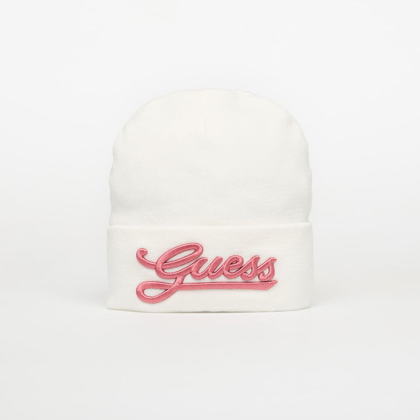 Kapica GUESS Embroidered Beanie Bijela | AW5400POL01-WHI