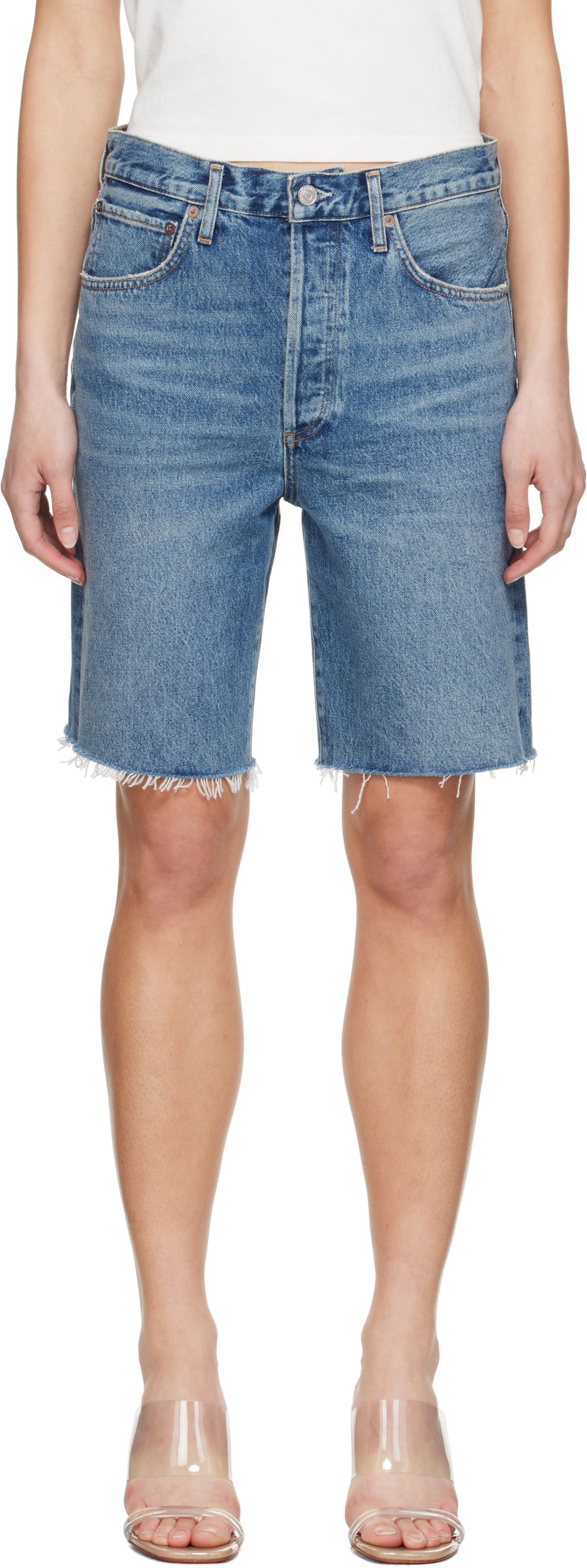 Kratke hlače AGOLDE AGOLDE 90's Distressed Denim Shorts Plava | A223B-1206