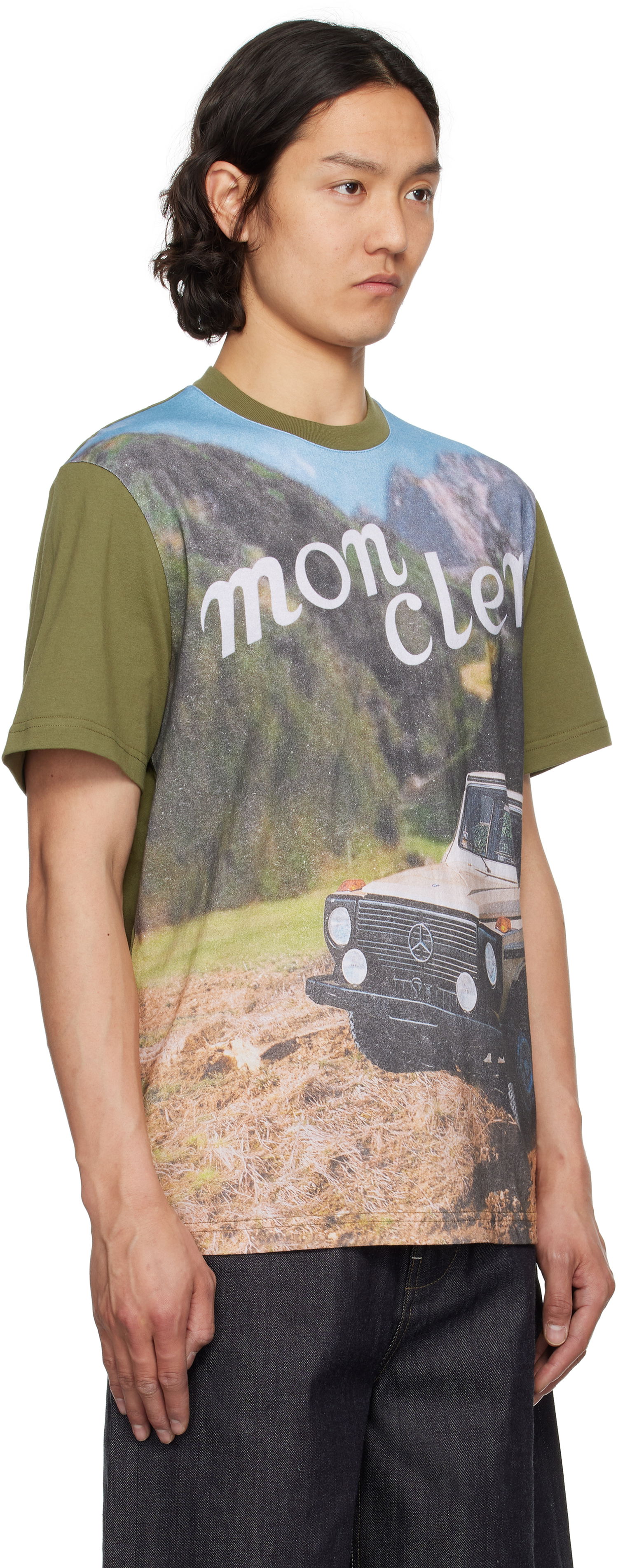 Majica kratkih rukava Moncler Moncler Genius Mercedes-Benz by NIGO Graphic Print Short Sleeve T-Shirt Zelena | K14018C0000389AB9, 1