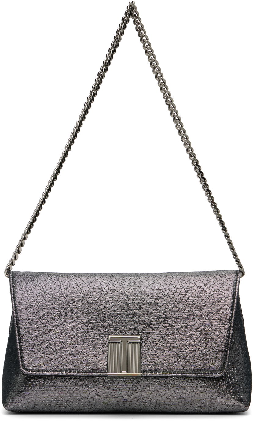 Ručna torbica Tom Ford TOM FORD Mini Nobile Hammered-Effect Fabric Bag Metalik | L1886-TSY054A