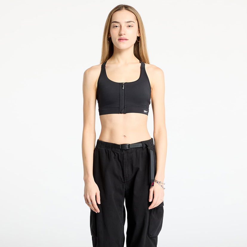 Grudnjak Reebok Reebok Lux Front-Zip High Bralet Crna | 100214818