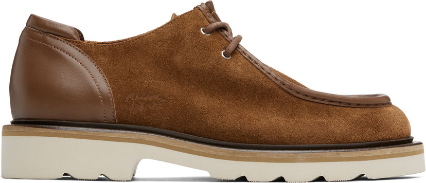 Tenisice i cipele MAISON KITSUNÉ Suede Leather Derbys Smeđa | MM04302LS0001