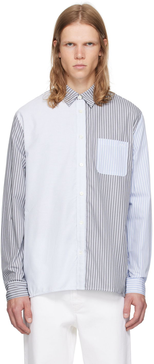 Košulja A.P.C. Blue Erwann Shirt Metalik | COGUH-H12602