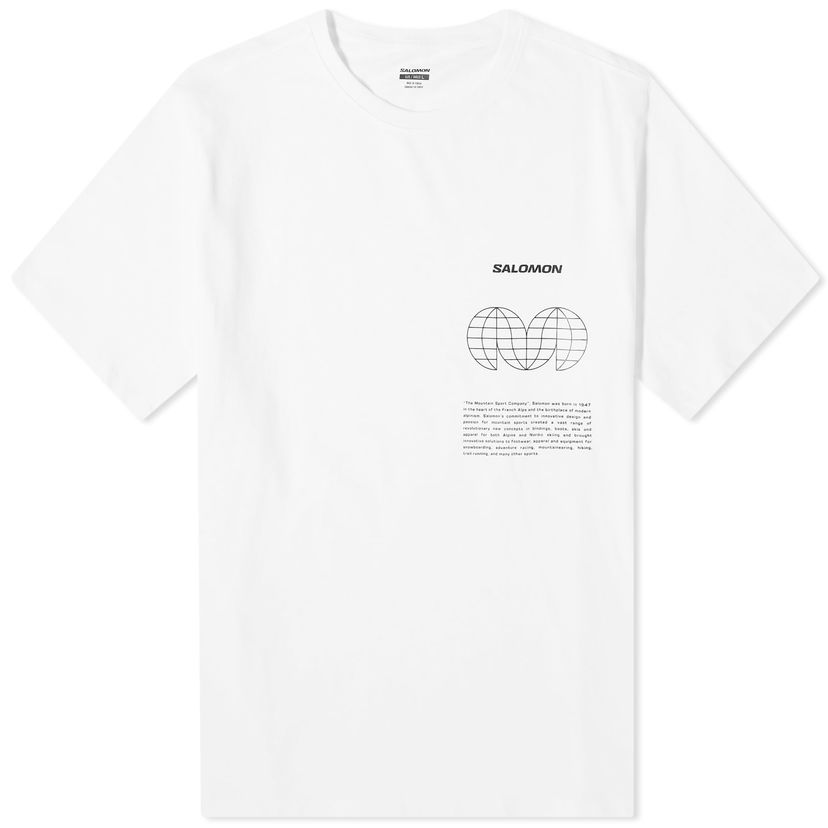 Majica kratkih rukava Salomon Men's Globe Graphic SS Tee White Bijela | LC2249100