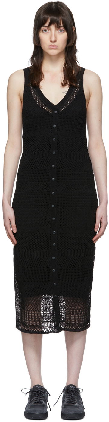 Haljina rag & bone Rag & Bone Knit Midi Dress Crna | WAS22P0135213