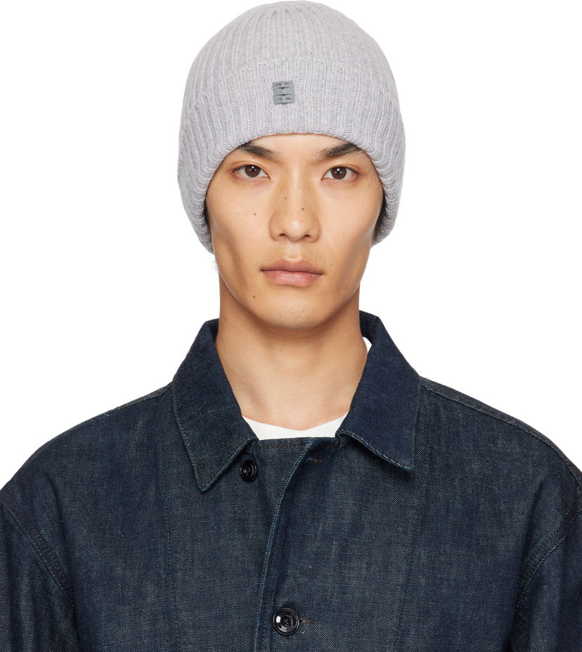 Kapica Givenchy Givenchy Ribbed Beanie Siva | 710003976002-U7933