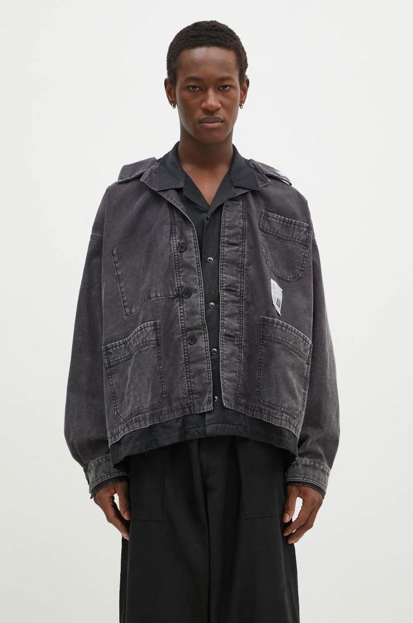 Jakna Maison MIHARA YASUHIRO Maison MIHARA YASUHIRO Double Layered Longsleeve Shirt Crna | J13SH184